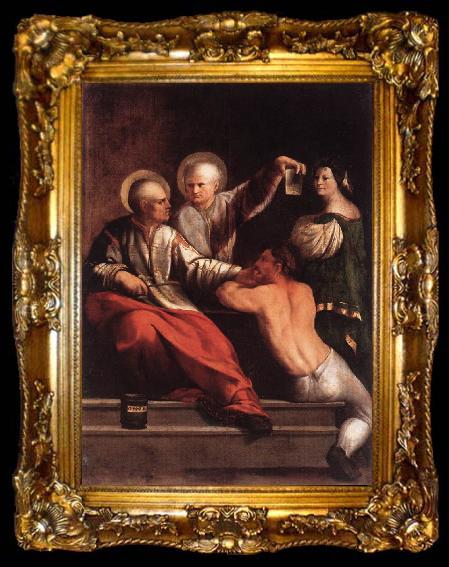framed  DOSSI, Dosso St Cosmas and St Damian dfg, ta009-2